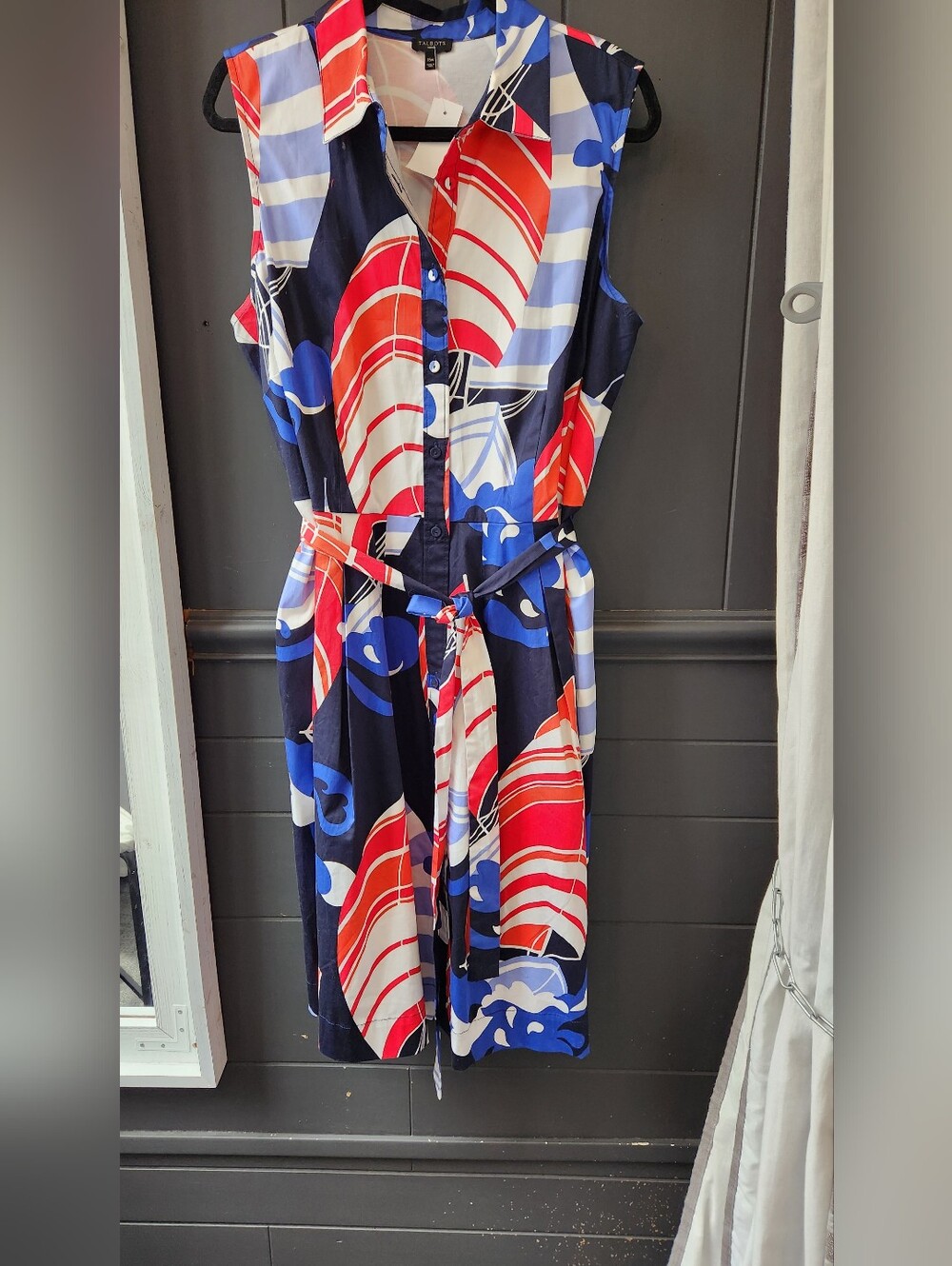 Talbots Sleeveless Belted Shirtdress